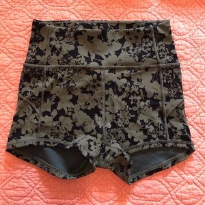 Lululemon Floral Workout Shorts